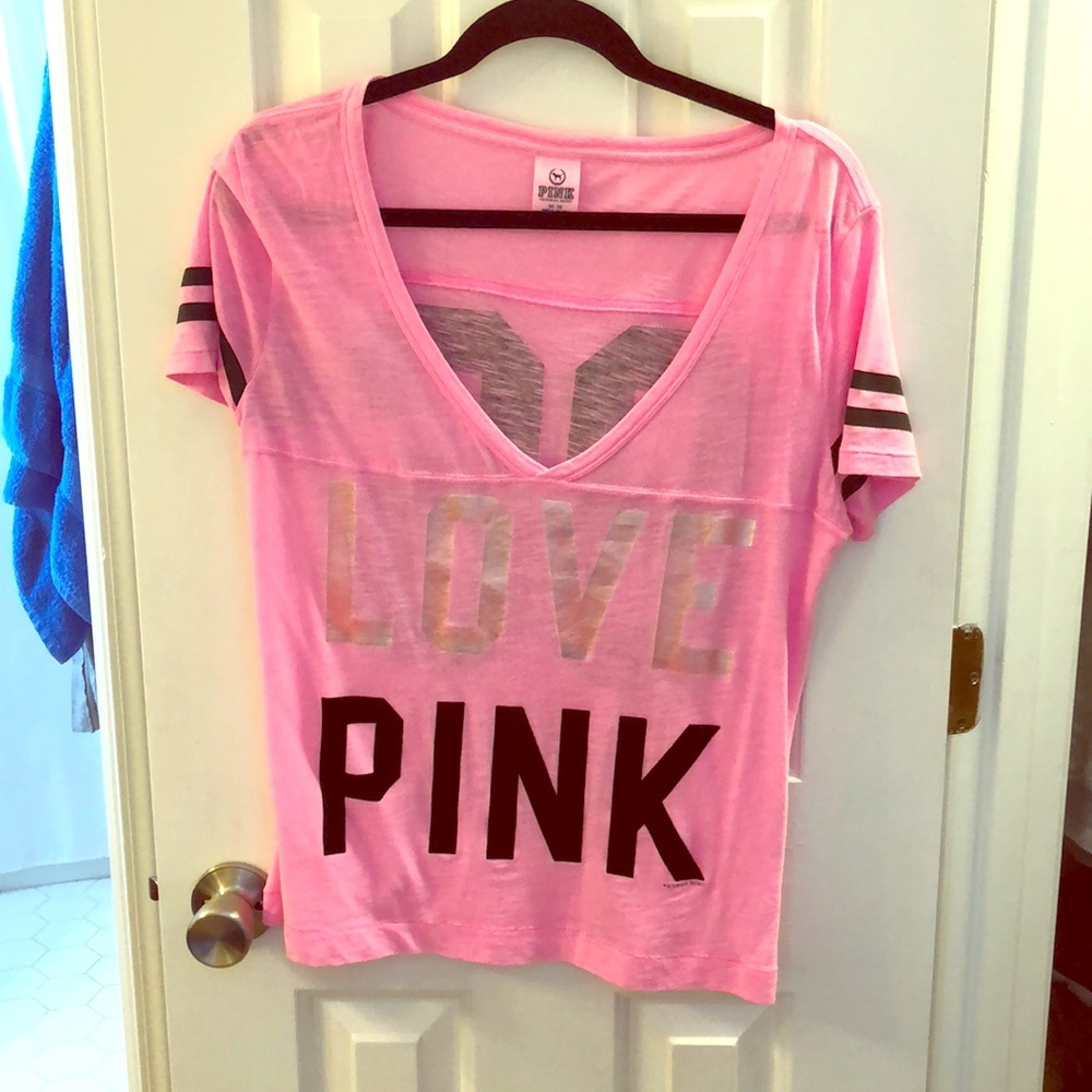 Love pink oversized tee